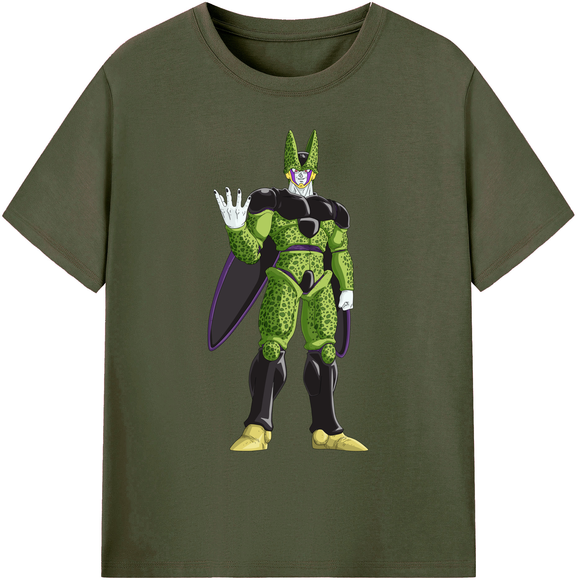 （画像用） ドラゴンボール セル DRAGON BALL Cell 綿100％ メンズ半袖Tシャツ｜肌触りやわらか＆通気性